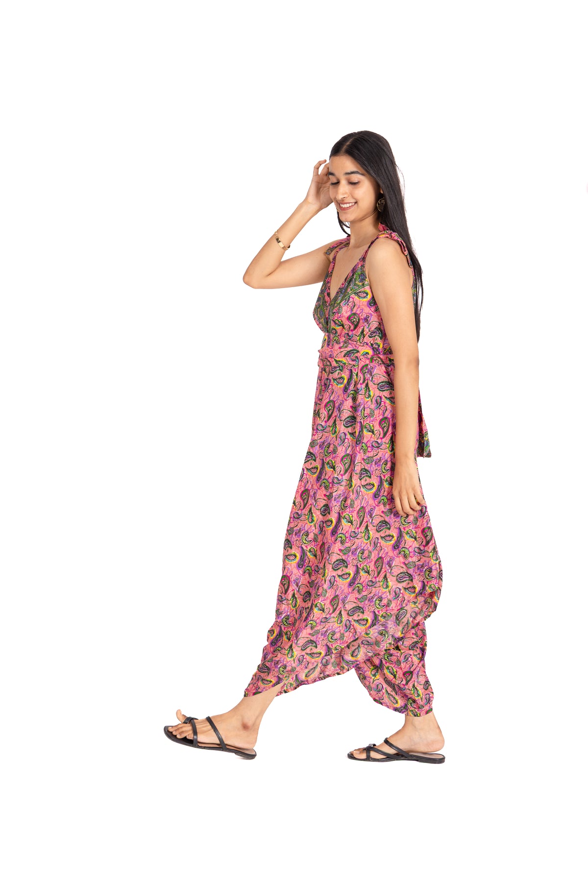 Blush Paisley Handkerchief Dress