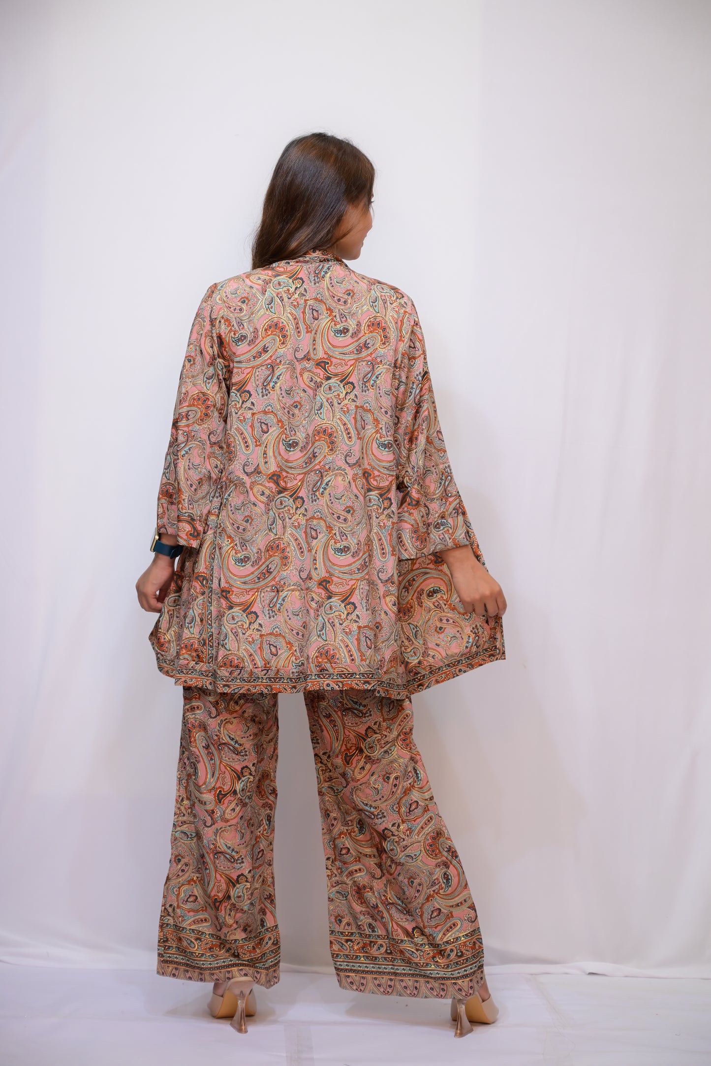 SILK THREE-PIECE CO ORD SET