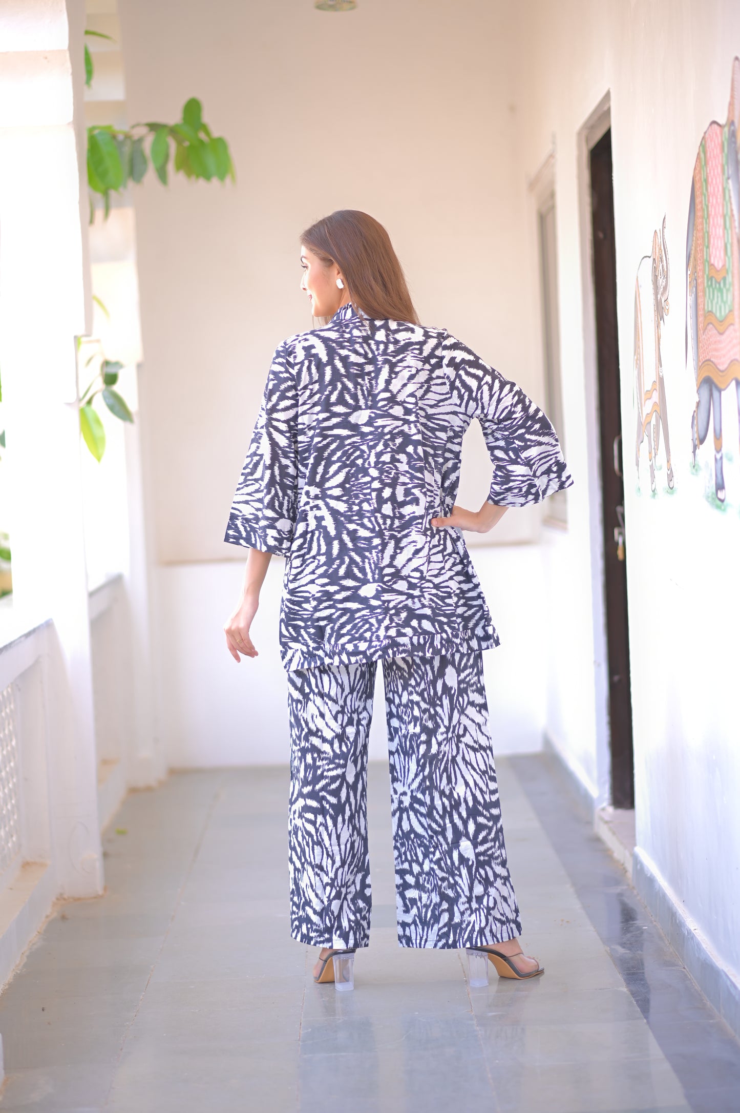 COTTON THREE-PIECE CO ORD SET