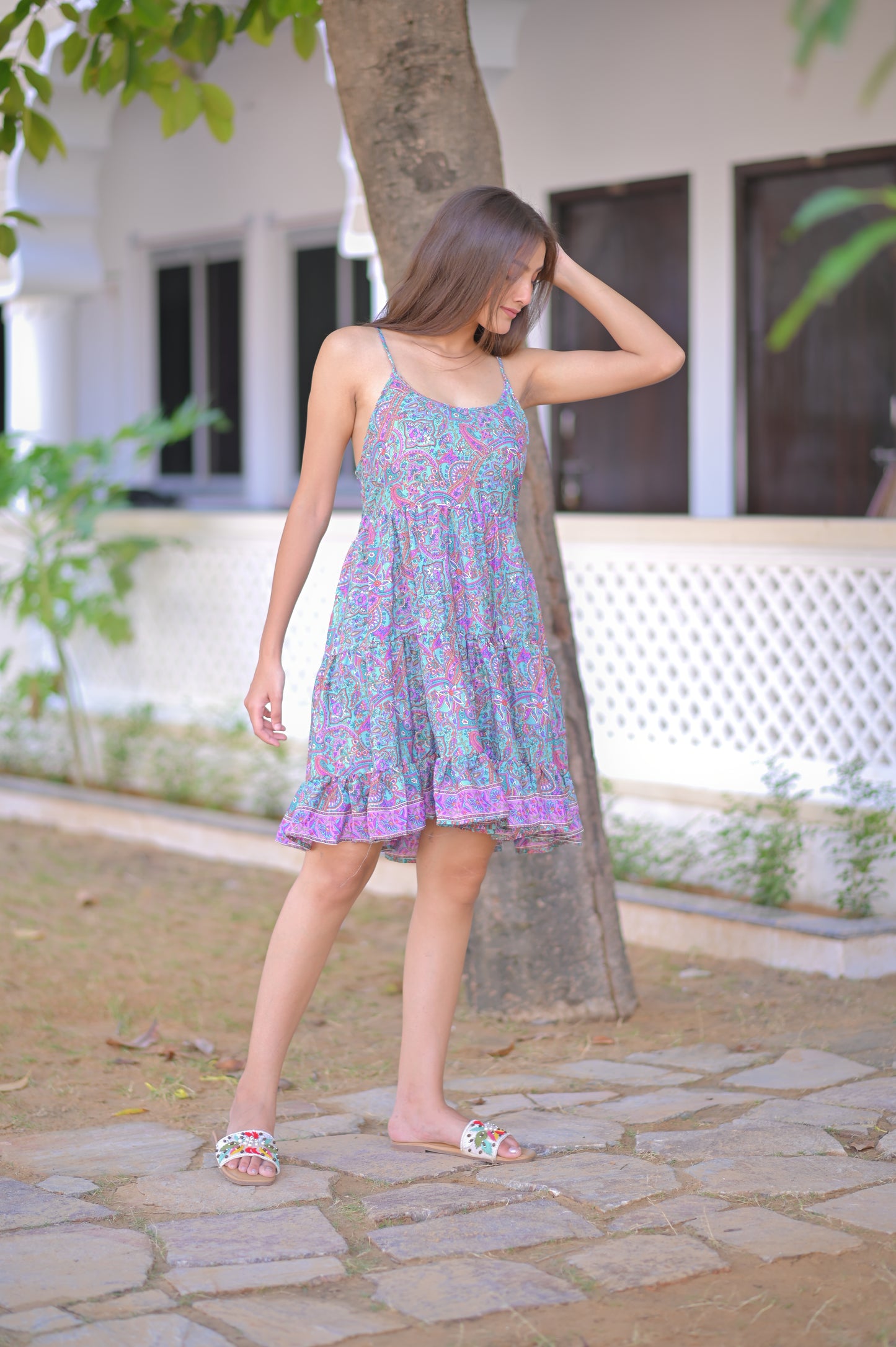 THREE FRILL DRESS