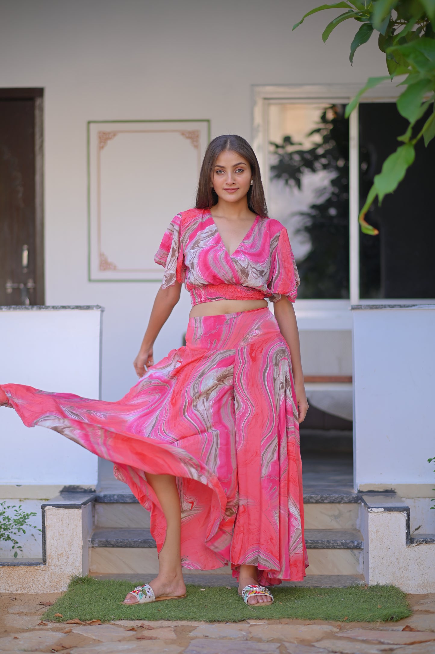 BOBIN TOP UMBRELLA PAJAMA CO ORD SET