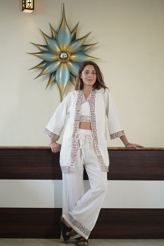 JUTE THREE - PIECE  HEALTHER CO-ORD SET