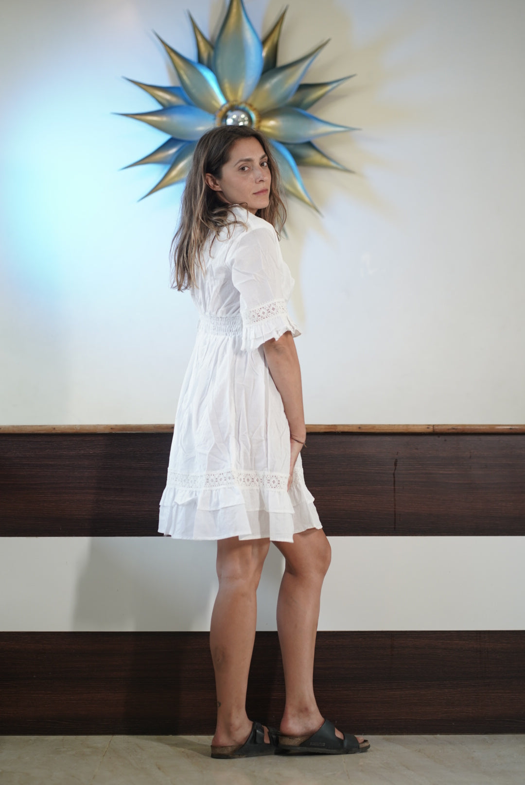 LACE SHORT BOHO DRESS