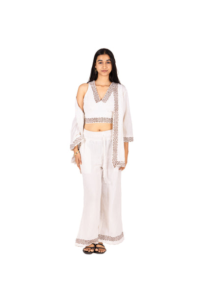 JUTE THREE - PIECE  HEALTHER CO-ORD SET