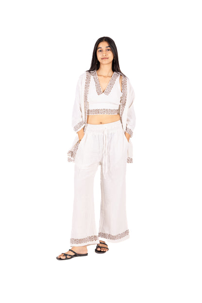 JUTE THREE - PIECE  HEALTHER CO-ORD SET