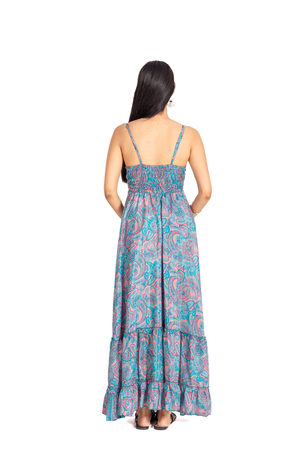 Coral Lagoon Paisley Maxi Dress