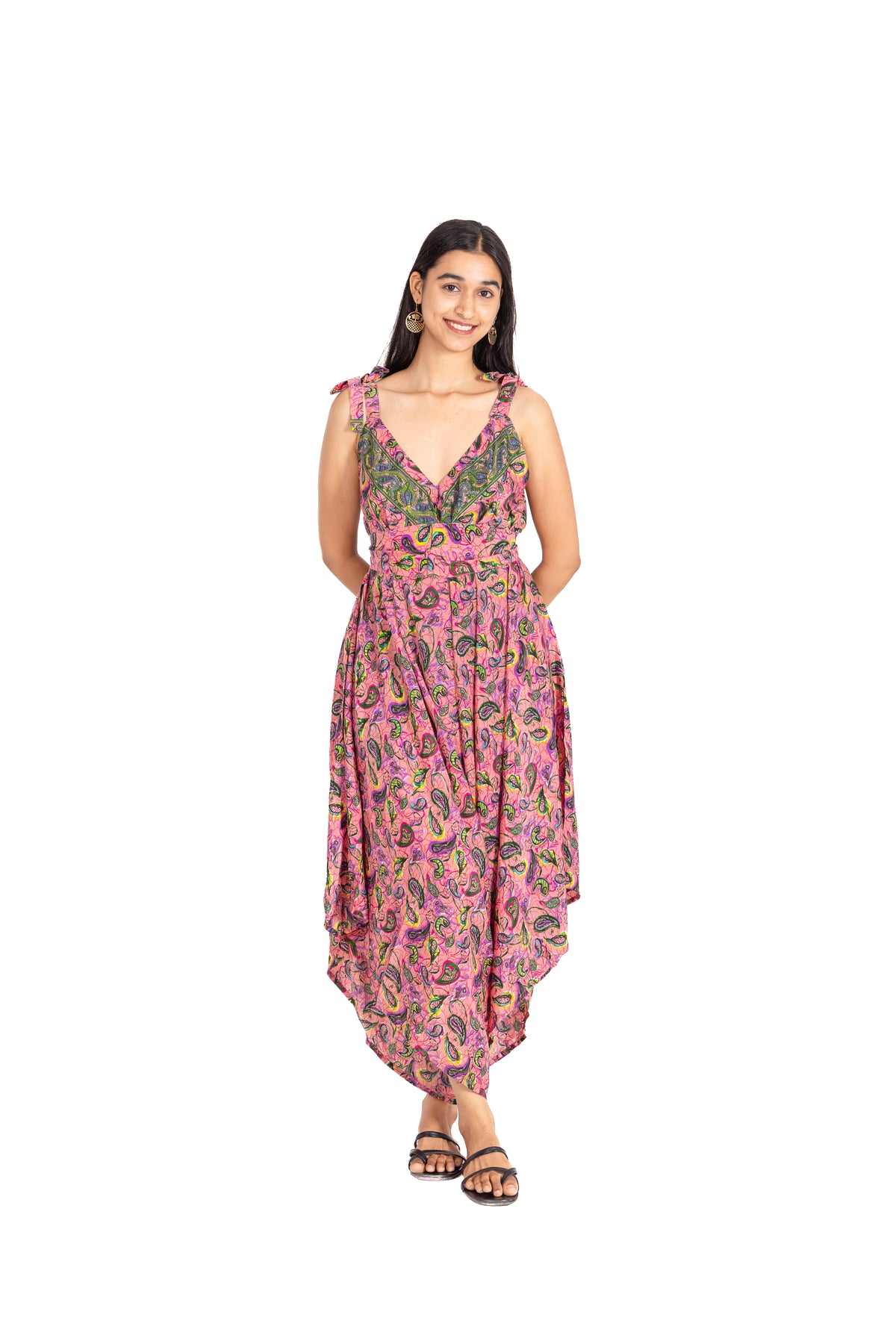 Blush Paisley Handkerchief Dress