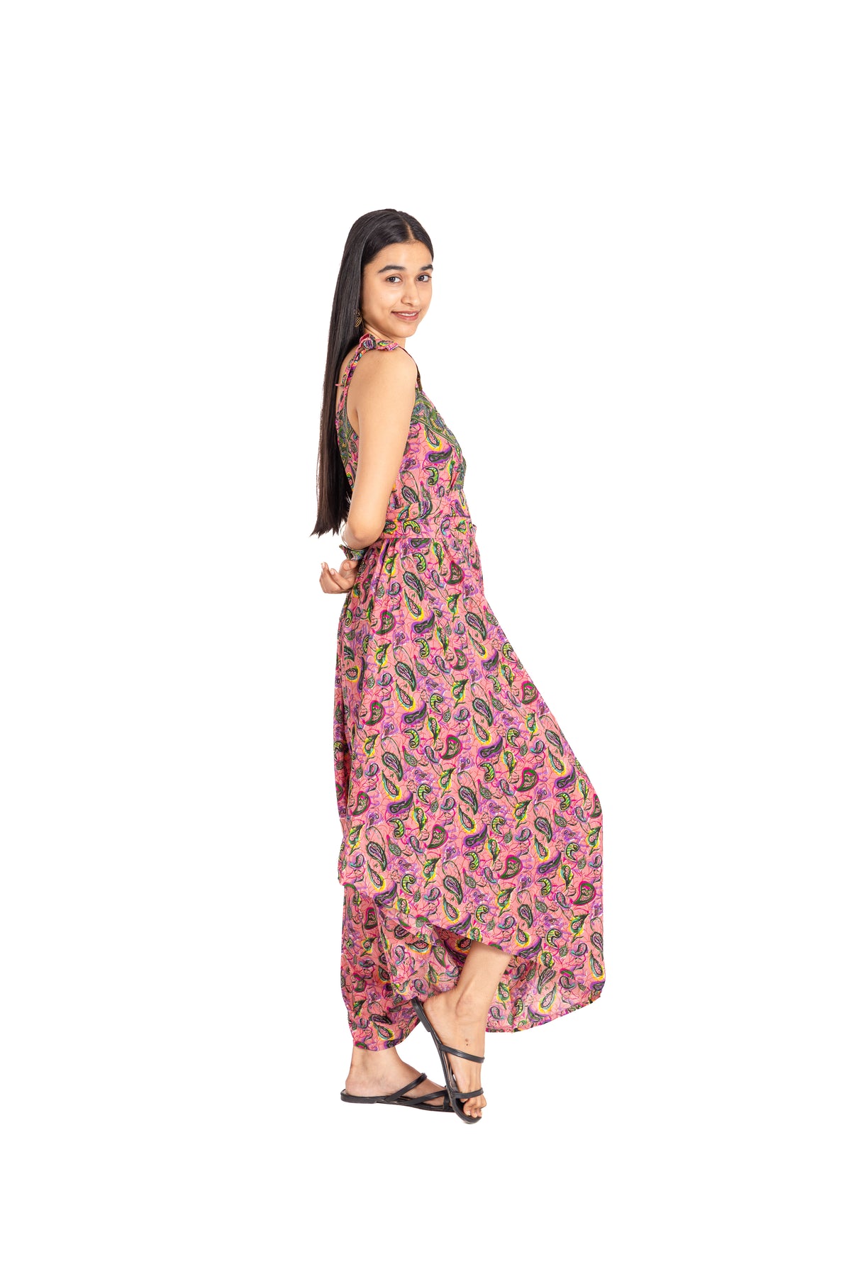Blush Paisley Handkerchief Dress