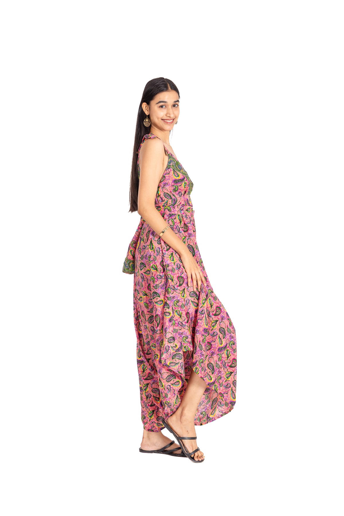 Blush Paisley Handkerchief Dress