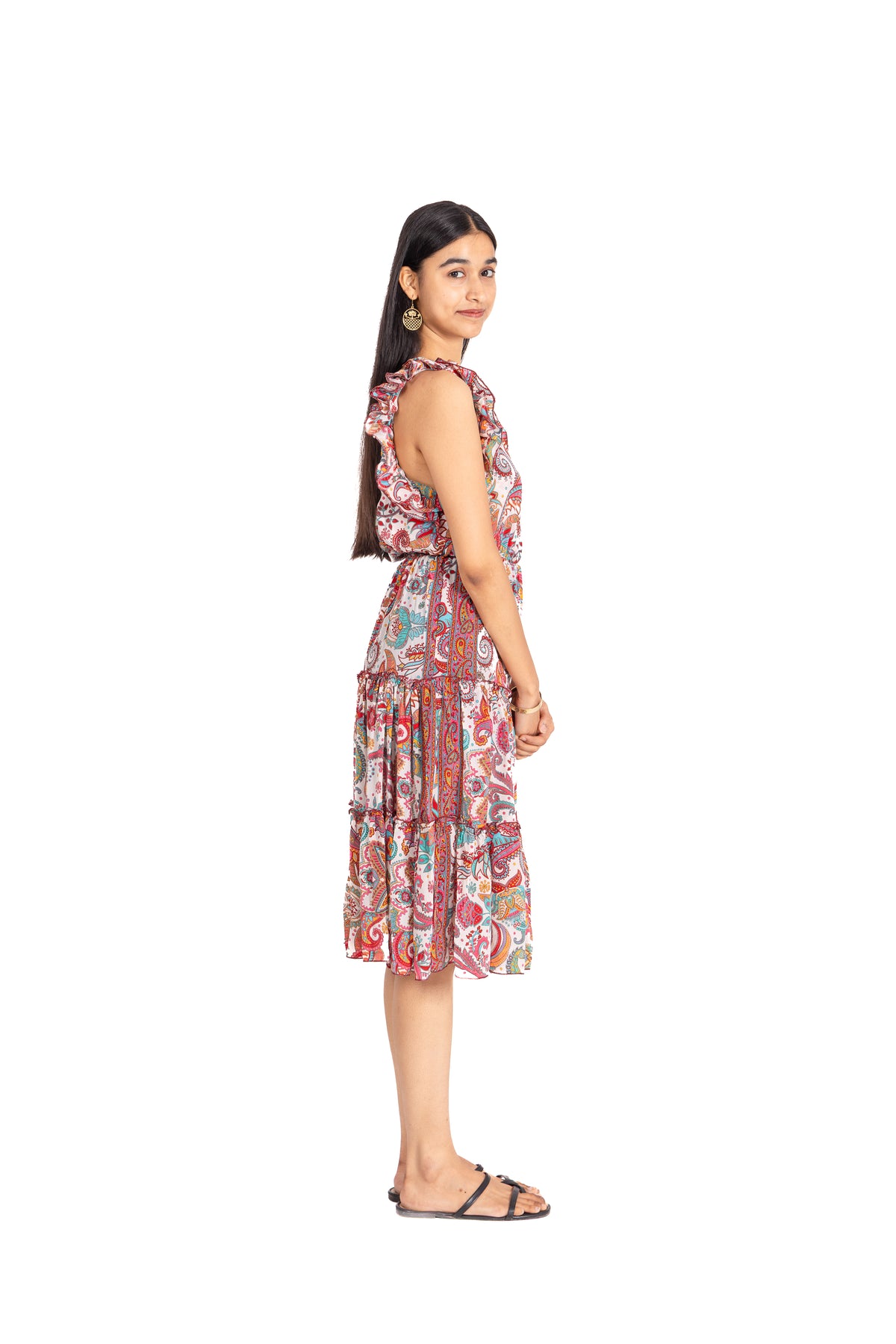 Ivory Garden Ruffle Dress