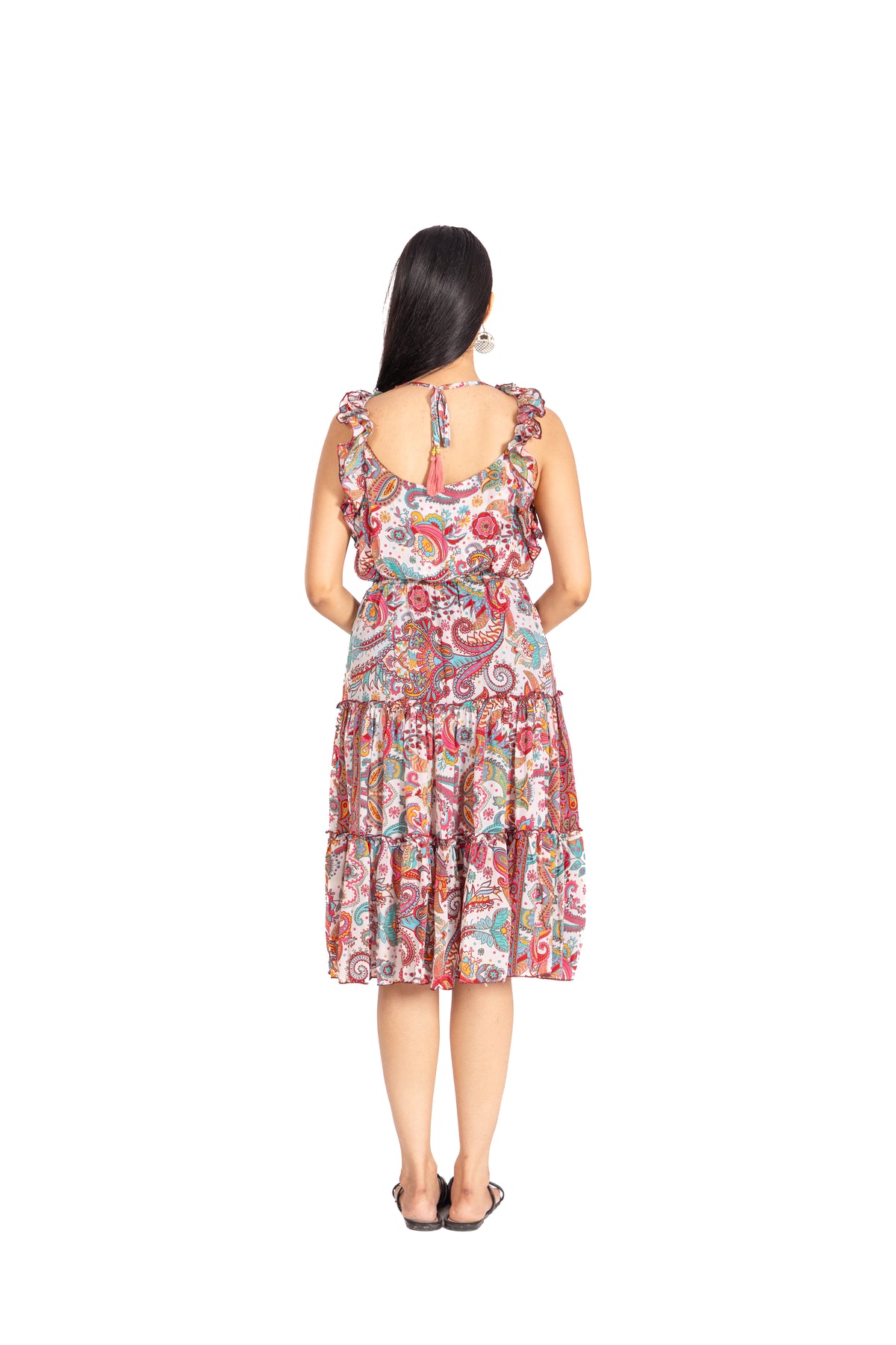 Ivory Garden Ruffle Dress