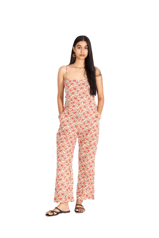 Ivory Bloom Cami Jumpsuit