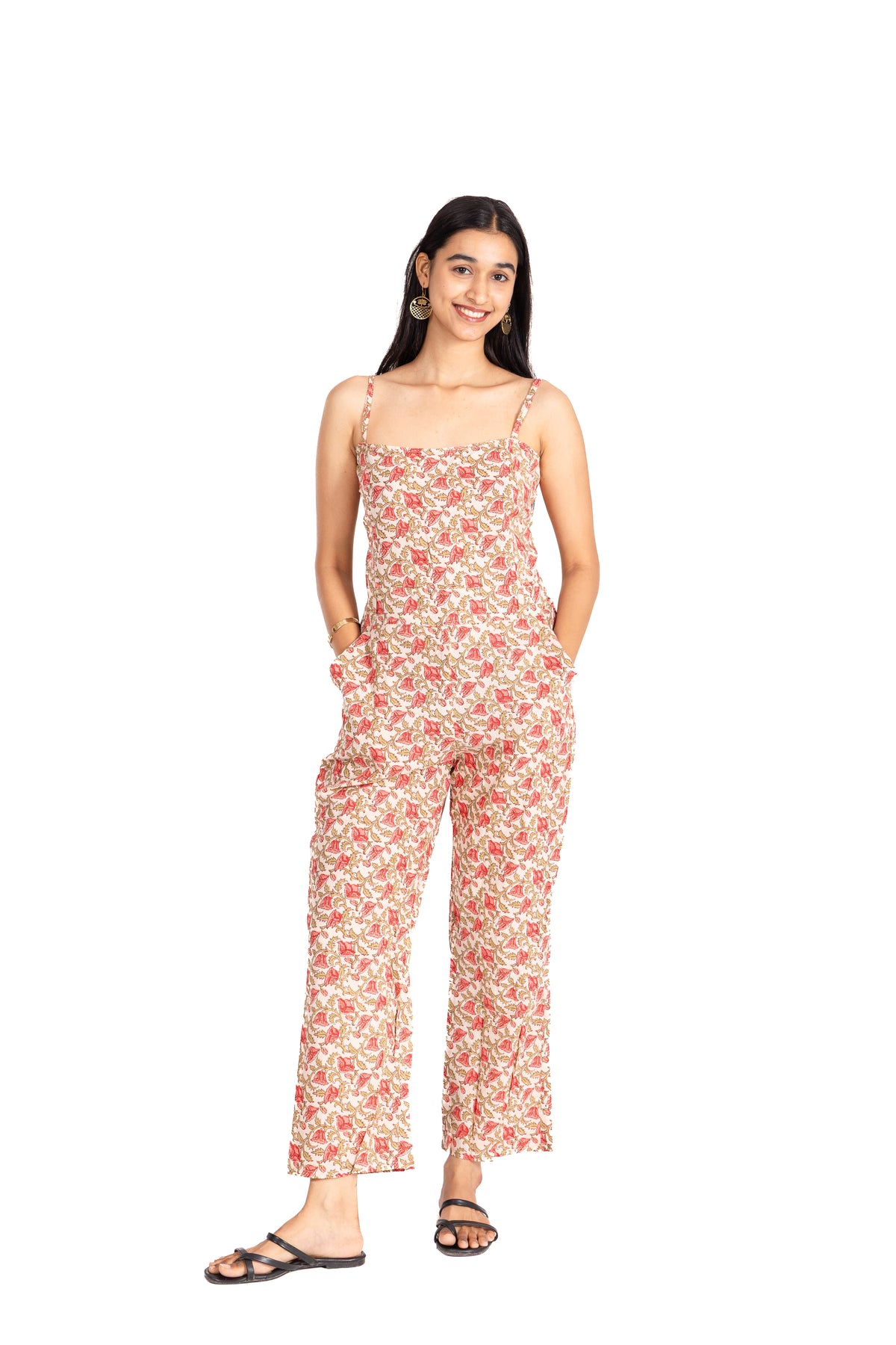 Ivory Bloom Cami Jumpsuit