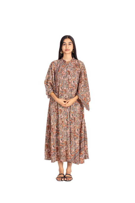 Blush Kimono Sleeve Kaftan Dress