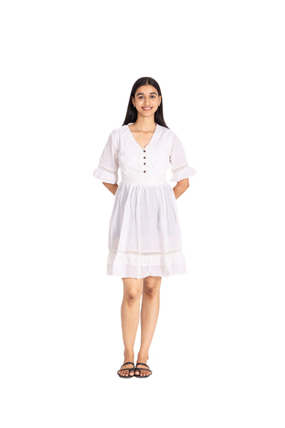 LACE SHORT BOHO DRESS