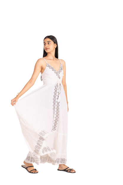 White Boho Chic Maxi Dress