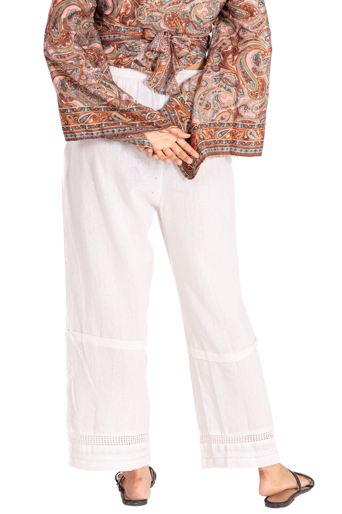 Rust Paisley Wrap Top & Pants Co-ord