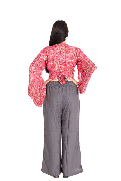 TIE TOP BELL SLEEVE