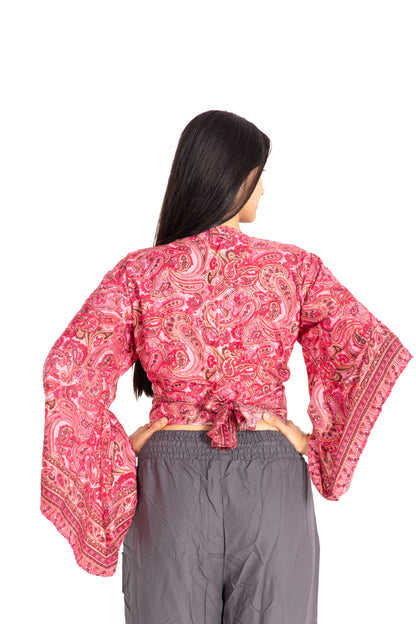 TIE TOP BELL SLEEVE