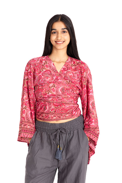 TIE TOP BELL SLEEVE