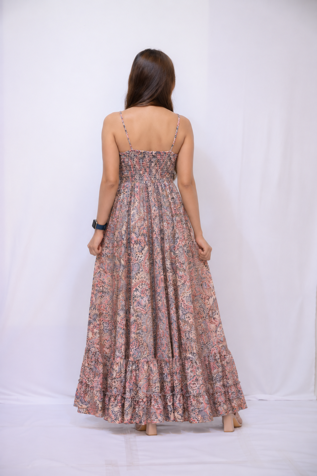 Blush Bohemian Sunset Maxi Dress