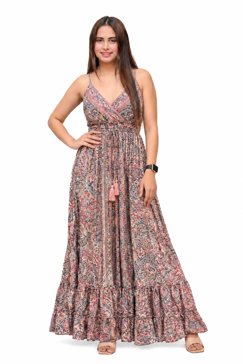 Blush Bohemian Sunset Maxi Dress