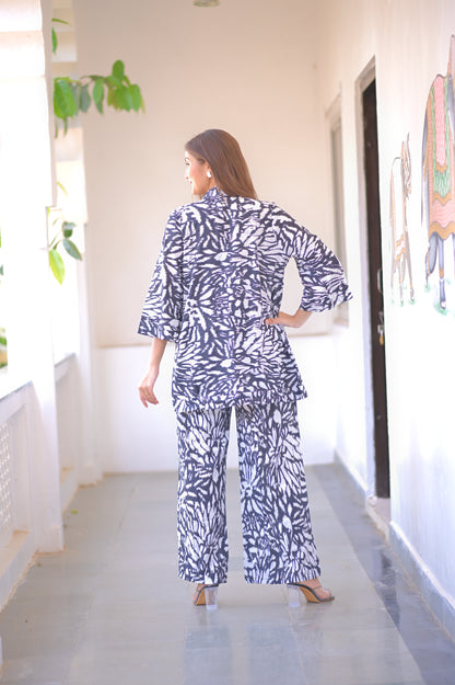 COTTON THREE-PIECE CO ORD SET