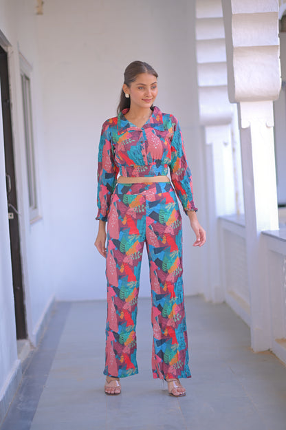 BUTTON BOBIN TOP PAJAMA SET