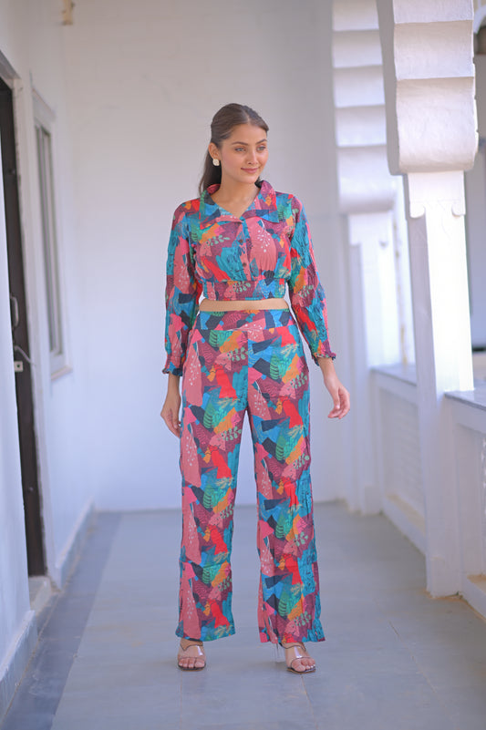 BUTTON BOBIN TOP PAJAMA SET