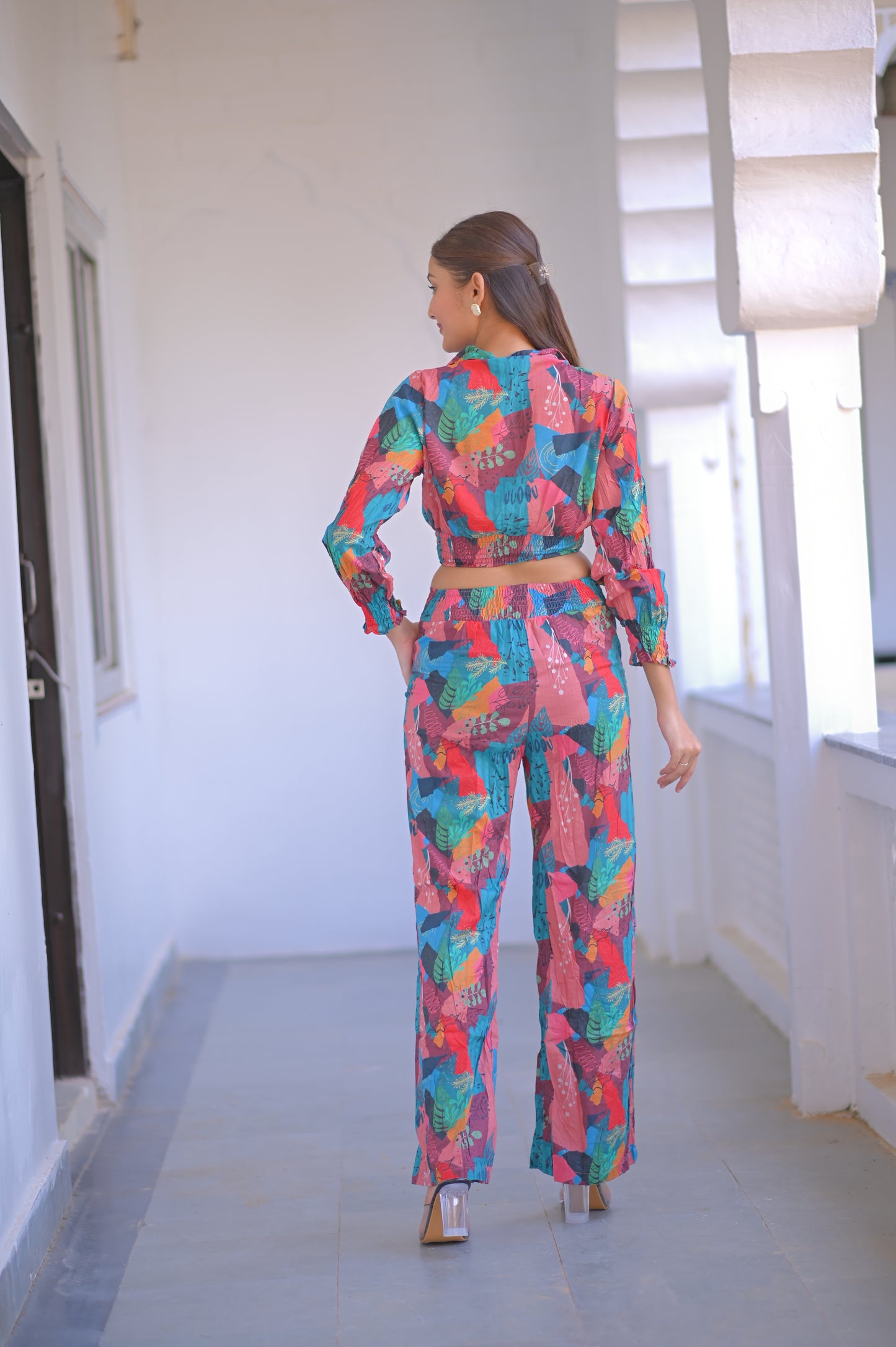 BUTTON BOBIN TOP PAJAMA SET