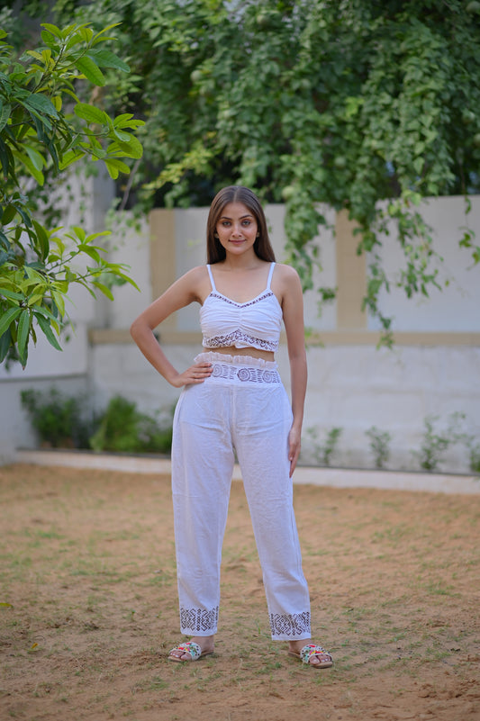 JUTE THREE PIECE BUTTON CO-ORD  SET