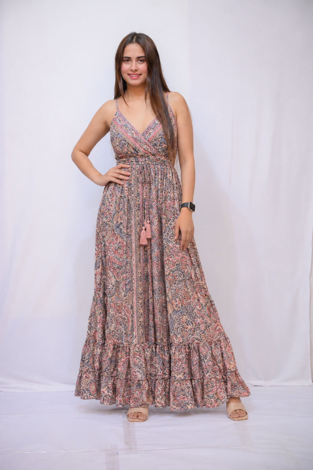 Blush Bohemian Sunset Maxi Dress