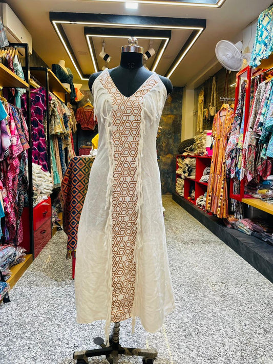boho adjustor print dress
