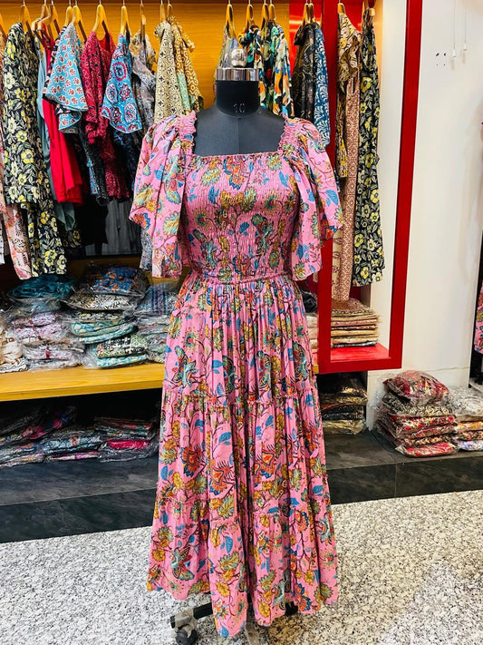 butterfly sleeve full bobin dress