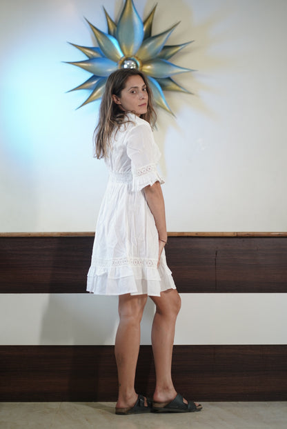 LACE SHORT BOHO DRESS