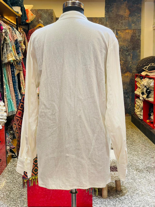 3 button straight kurti